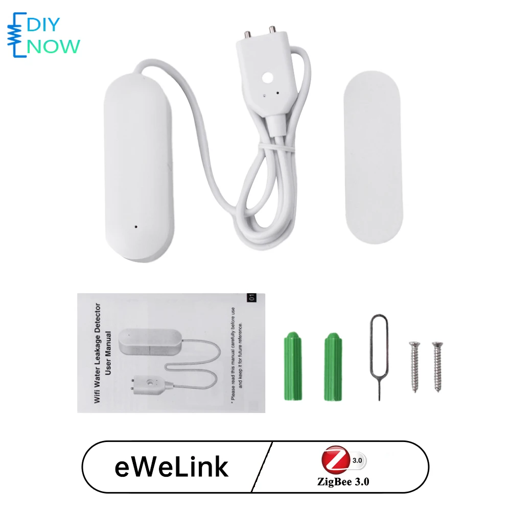 Water Alarm Sensor - 水漏れセンサー スマートホーム水道モニター 瞬時アラーム付き Zigbee3.0相互接続 キッチン、バスルーム、地下室用
