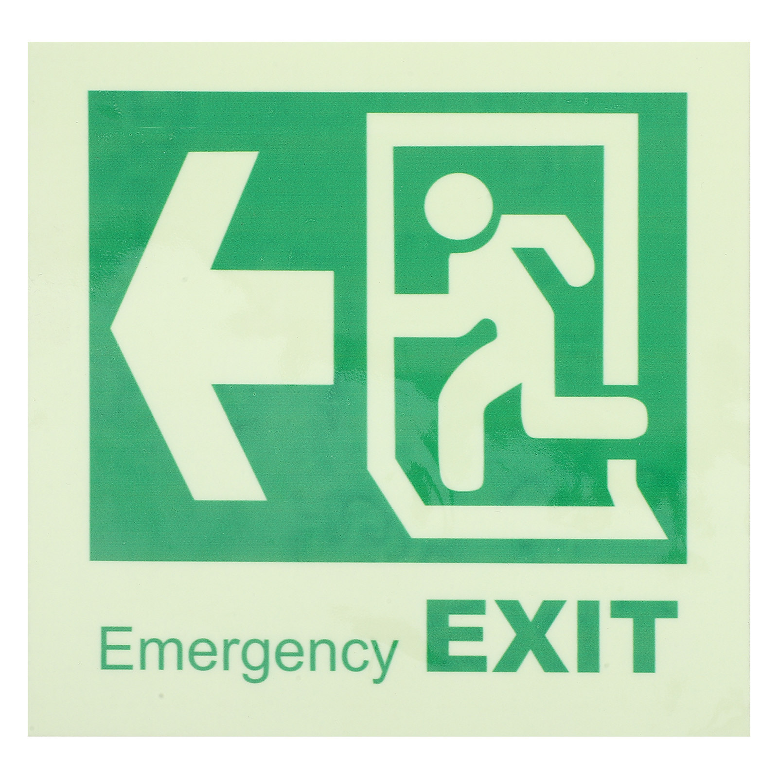 Emergency Exit Sign - 自己粘着性発光緊急避難口標識、暗闇で光る床用ステッカー（モール、スーパーマーケット、映画館、バー、緊急時用方向指示）
