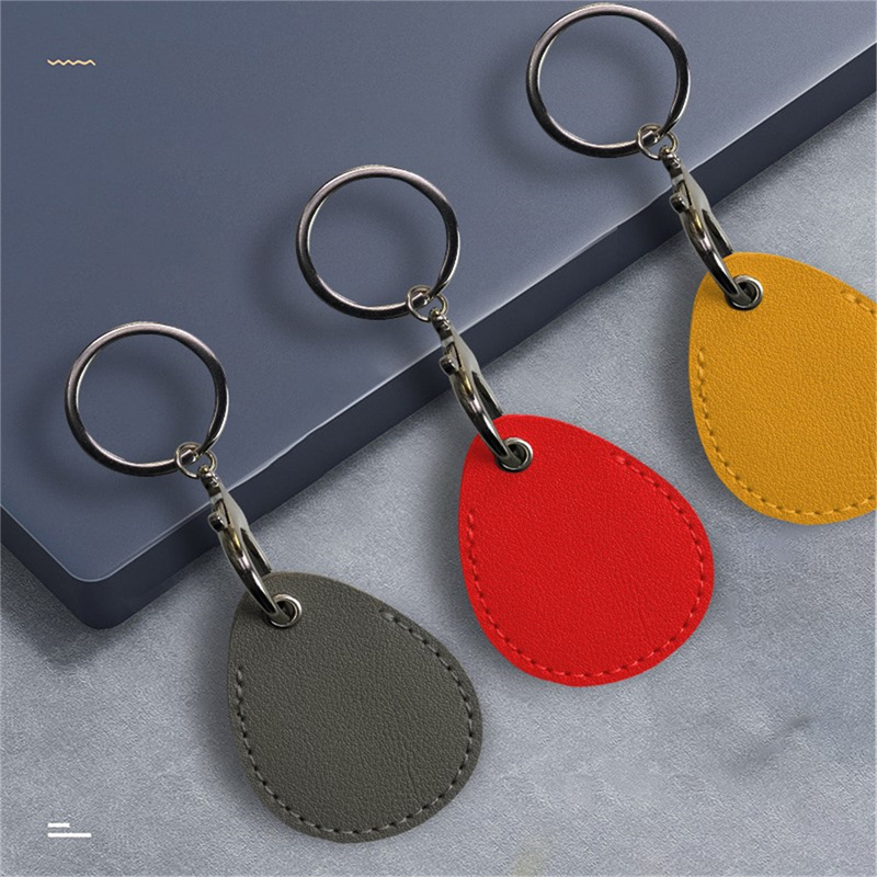 Security Chain Door - AO 新しい PU レザー 1pc キーホルダー保護ケースドアロックアクセスコントロールタグカードバッグキータグリング