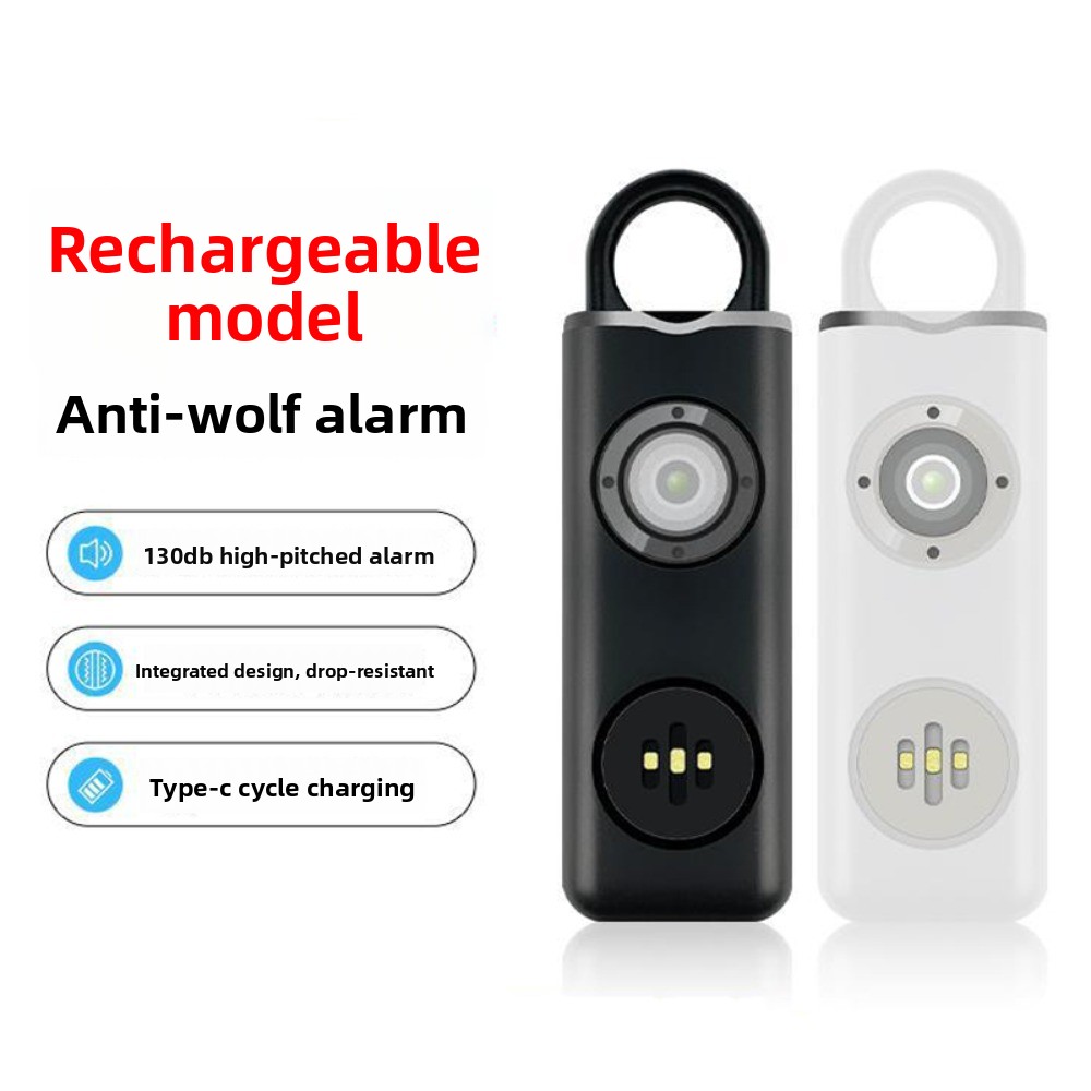 Personal Alarm Keychain - 130 高 DB セーフサウンドパーソナルアラーム低バッテリー通知 LED ストロボライトポータブルアラームキーホルダー落下防止ポータブル