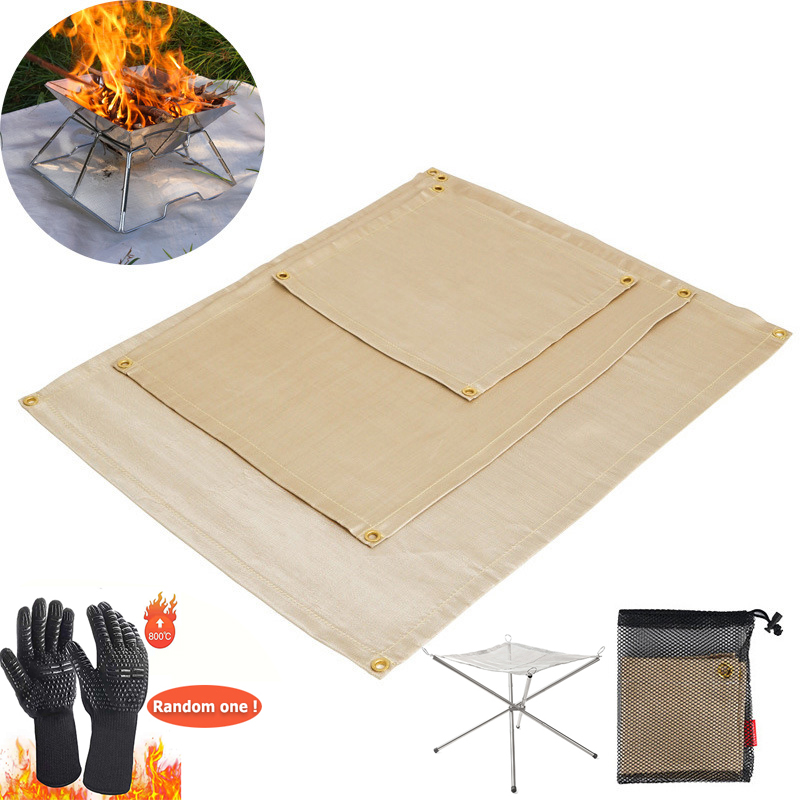 Fire Blanket Kitchen - 屋外キャンプ耐火布ピクニックバーベキュー断熱マット難燃性高温防火ブランケットグラスファイバーマット