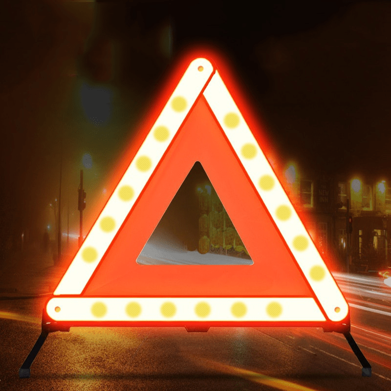 Emergency Exit Sign - 1 個車用三角反射板停止標識三脚道路フラッシュ緊急警告折りたたみ式