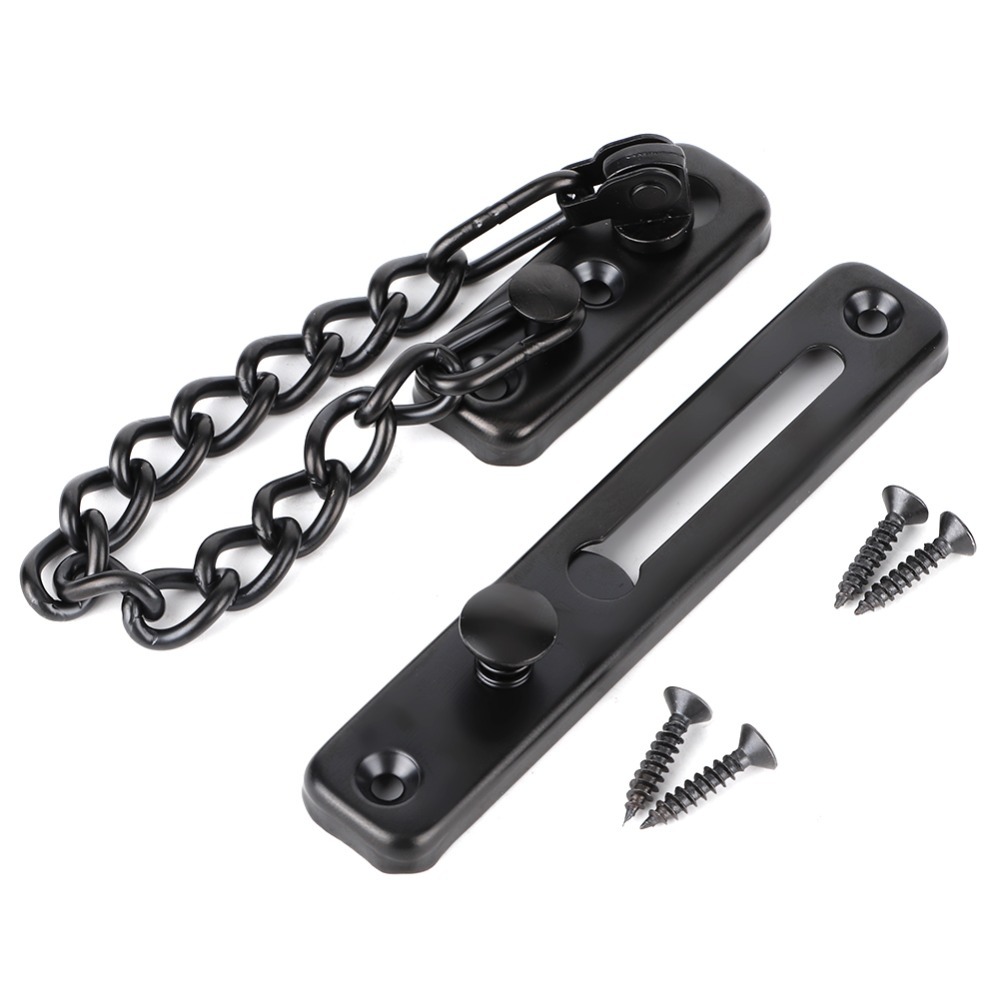 Security Chain Door - ステンレス鋼ステンレス鋼ドアセキュリティチェーンブラック、シルバー、アンティークブロンズホテル盗難防止ドアラッチロック