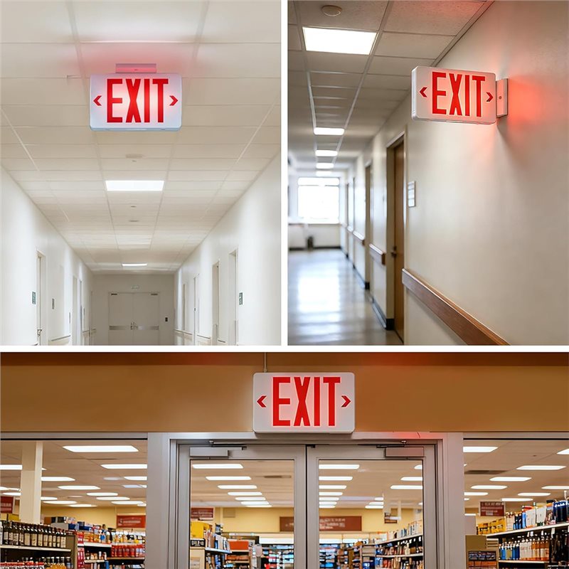 ABKQ-UL認定LED非常灯（バッテリーバックアップ付き） - Emergency Exit Sign のレビューと価格
