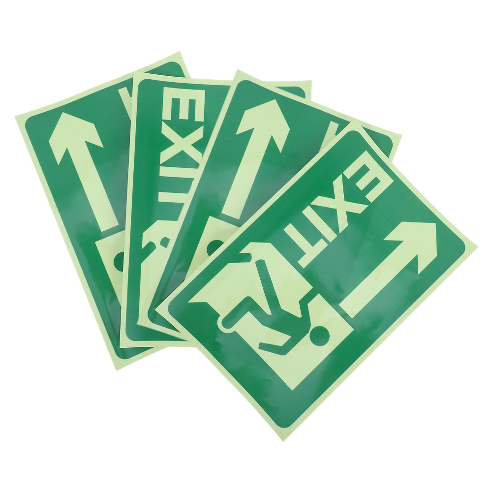 4枚セット 光る避難指示ステッカー 発光安全方向指示 緊急避 - Emergency Exit Sign のレビューと価格