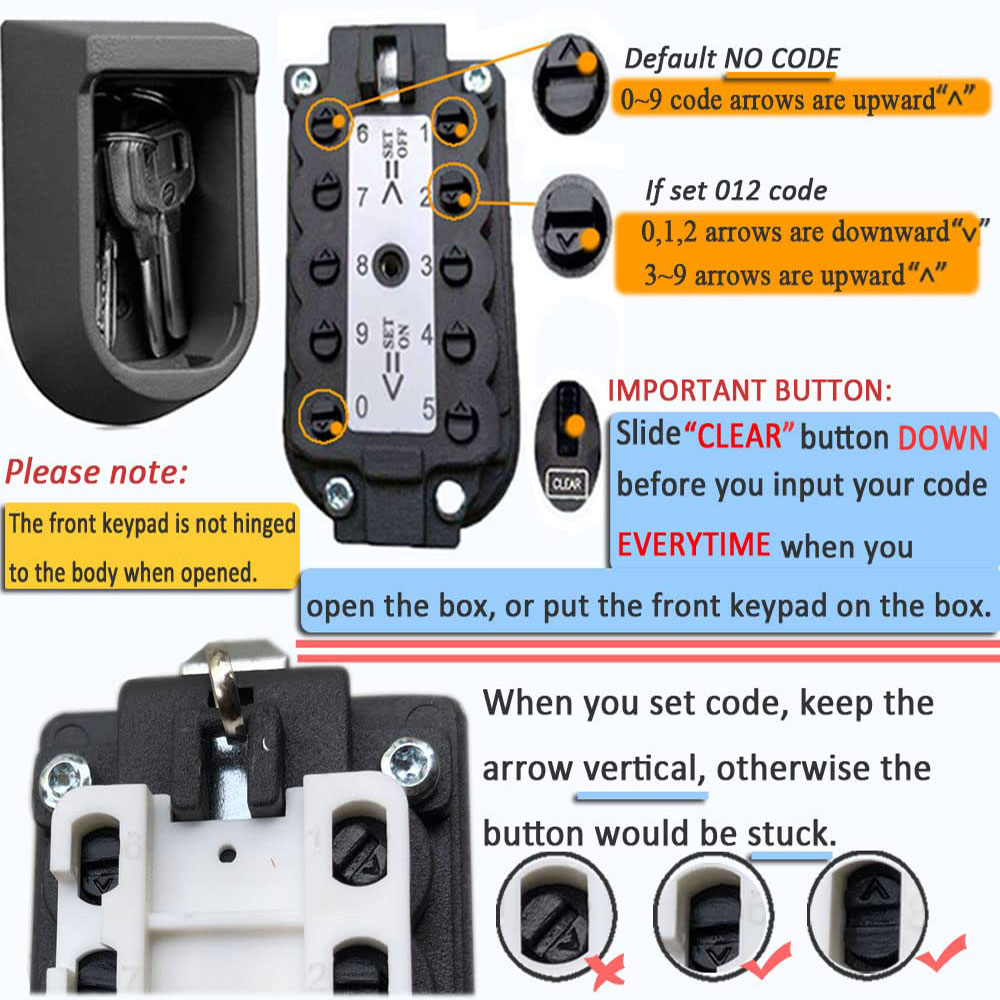 キーロックボックス 壁掛け式 プッシュボタン式 キーセーフ収 - Lockbox Key Secure のレビューと価格