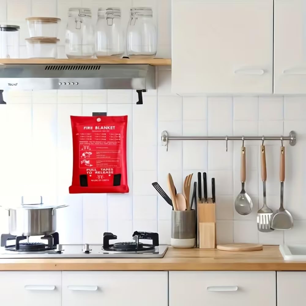 耐熱性緊急防火ブランケット（家庭用キッチン、グリル、RV、キ - Fire Blanket Kitchen のレビューと価格