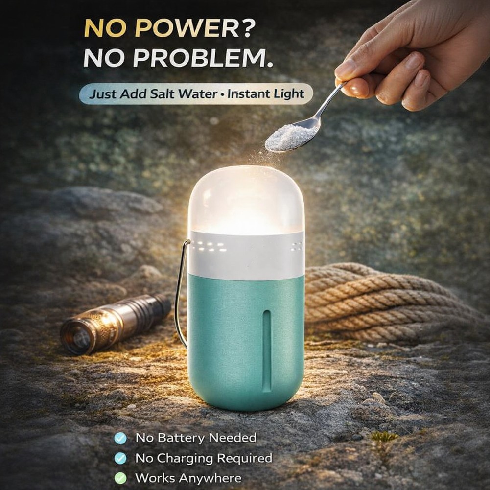 ポータブル生理食塩水ランプ コンパクトサイズ 65.5 x  - Power Outage Light のレビューと価格