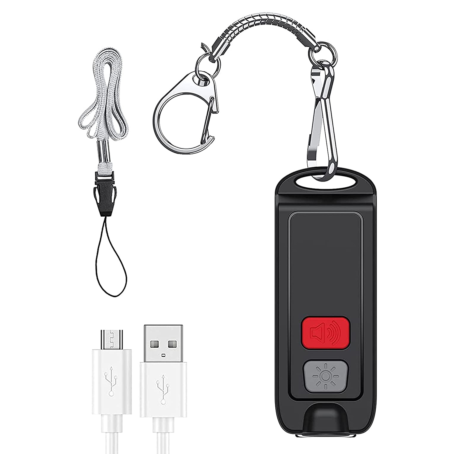 SQPP-Safeパーソナルアラーム ロープアラーム ミニ自 - Personal Alarm Keychain のレビューと価格