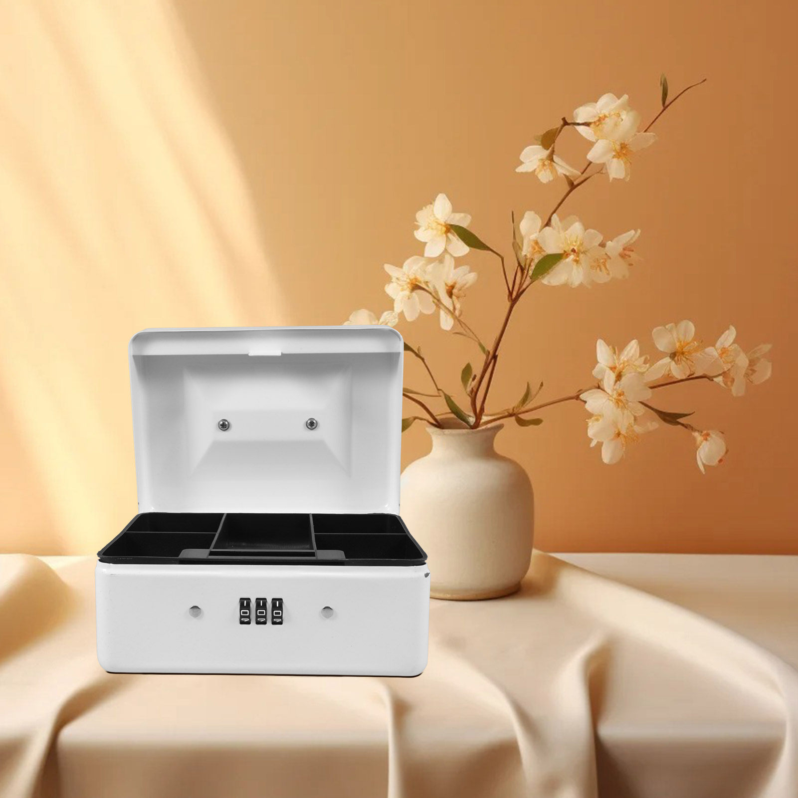 スチール製キャッシュボックス コンビネーションロック ポータ - Lockbox Key Secure のレビューと価格