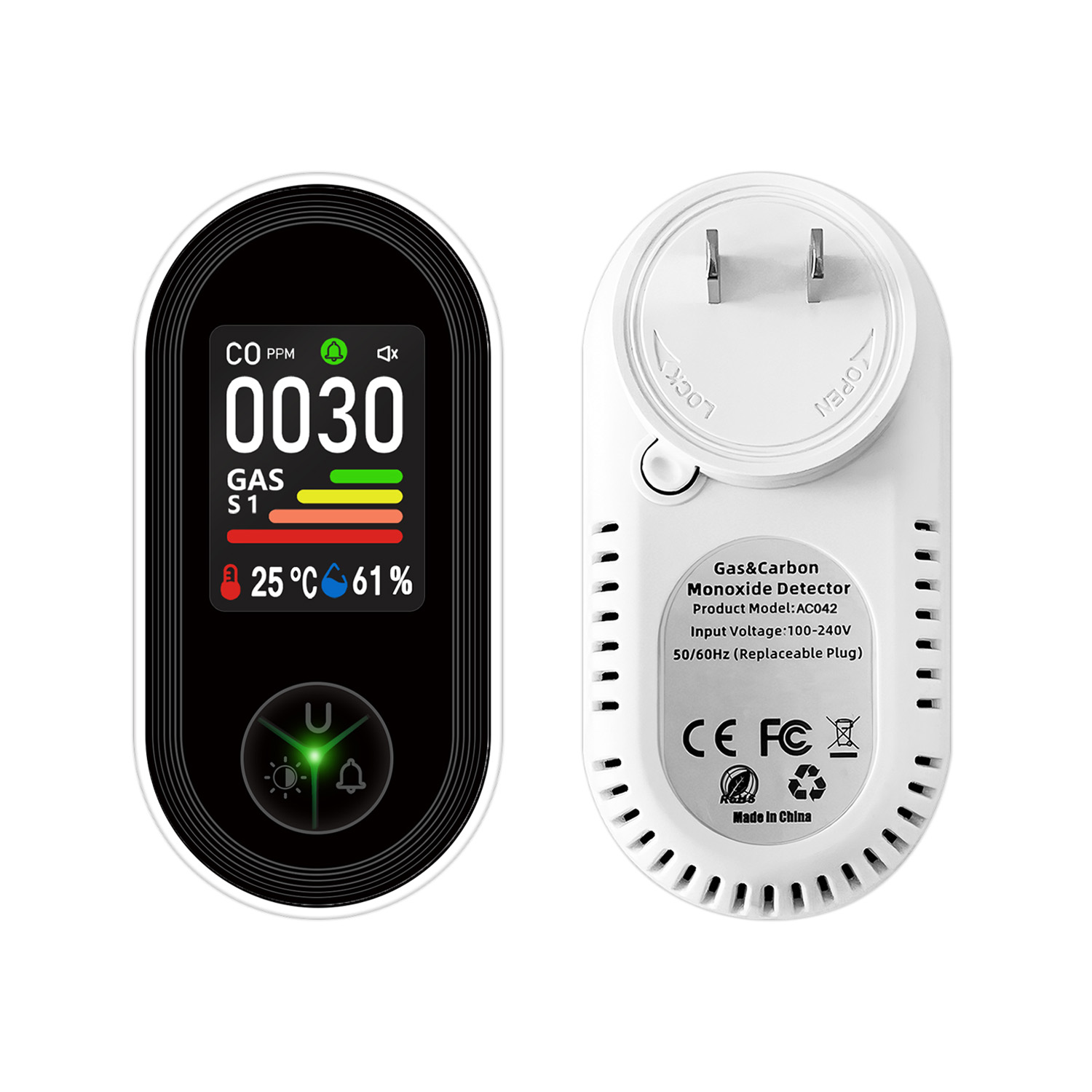 OEMプラグイン4-in-1複合ガス検知器＆可燃性ガス漏れ検 - Co Detector Plug のレビューと価格