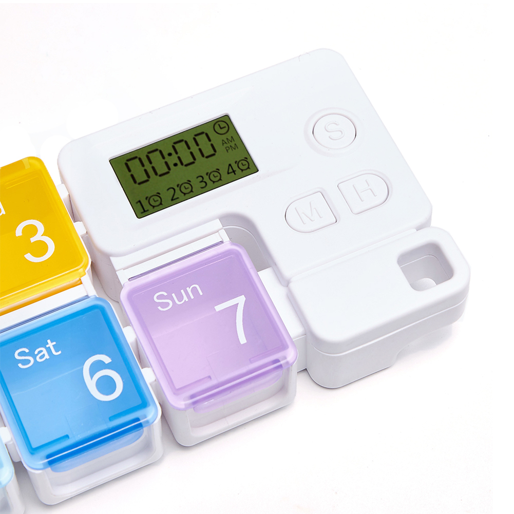 薬保管アラームボックス 毎日/毎週用ピルケース 電子薬タイマ - Medicine Cabinet Lock のレビューと価格